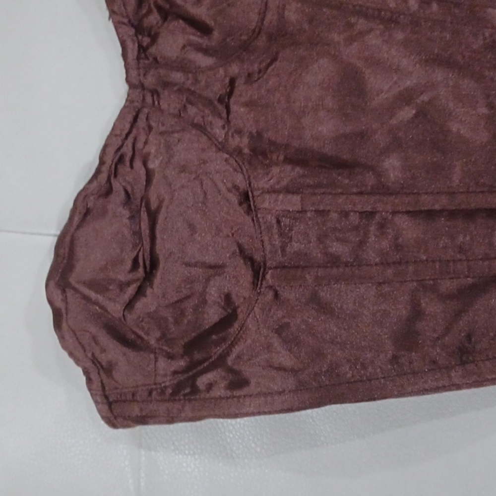 Chocolate satin corset -8 (UK size)